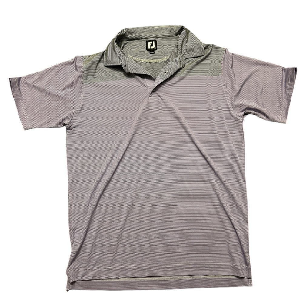 FootJoy Striped Collared Polo Short Sleeve Golf Shirt